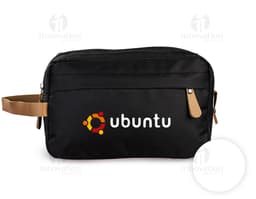 Neceser de poliéster negro, moderno y elegante, ideal para almacenar objetos personales y dinero. Hecho de tela de alta