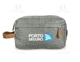 Neceser de poliéster negro, moderno y elegante, ideal para almacenar objetos personales y dinero. Hecho de tela de alta