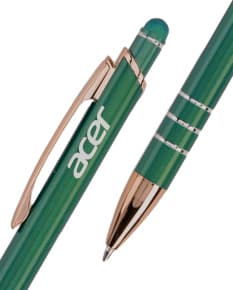Caneta Metal Touch em diversas cores: preto, amarelo, laranja, rosa e prata. Objeto de escrita metálico ideal para escritório, escola e educação. Ótima opção para desenho e assinaturas, com ponta afiada e design moderno.