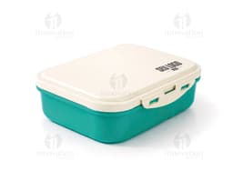 Marmita plástica de 900ml em design moderno e digital, perfeita para armazenar alimentos.