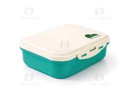 Marmita plástica de 900ml em design moderno e digital, perfeita para armazenar alimentos.