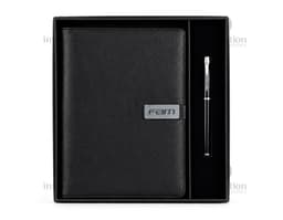 Executive Kit 2 Pieces, consisting of a notebook, external drive, folder, device, computer, keyboard, black equipment