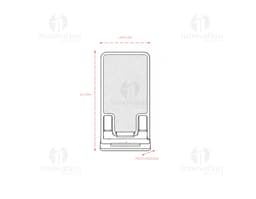 Suporte de celular em alumínio, moderno e elegante, ideal para manter seu telefone móvel conectado e visível em seu ambiente