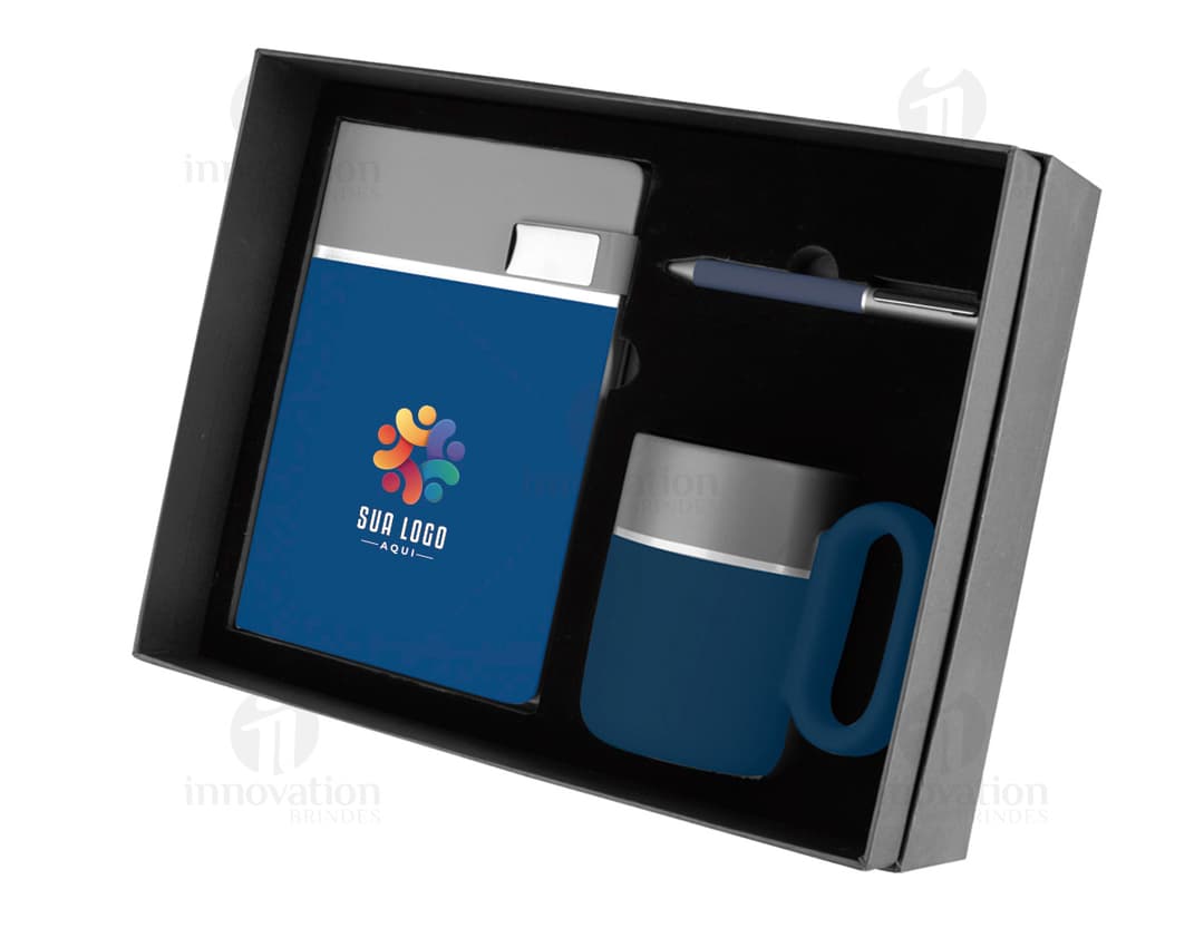 An image representing a modern and tech-savvy office kit, including a videodisk, notebook, computer, icon, 3D screen, mobile