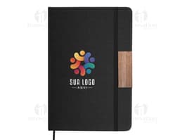 Modern and complete office kit, including notebook, videodisk, binder, USB drive, paper, notepad, journal, keyboard, mouse