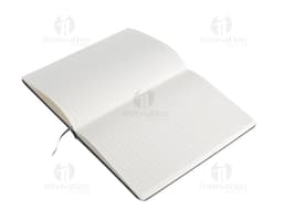 Modern and complete office kit, including notebook, videodisk, binder, USB drive, paper, notepad, journal, keyboard, mouse