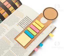 Office set with design elements such as paper, card, symbol, floral decoration, and colorful pattern. Includes pencils