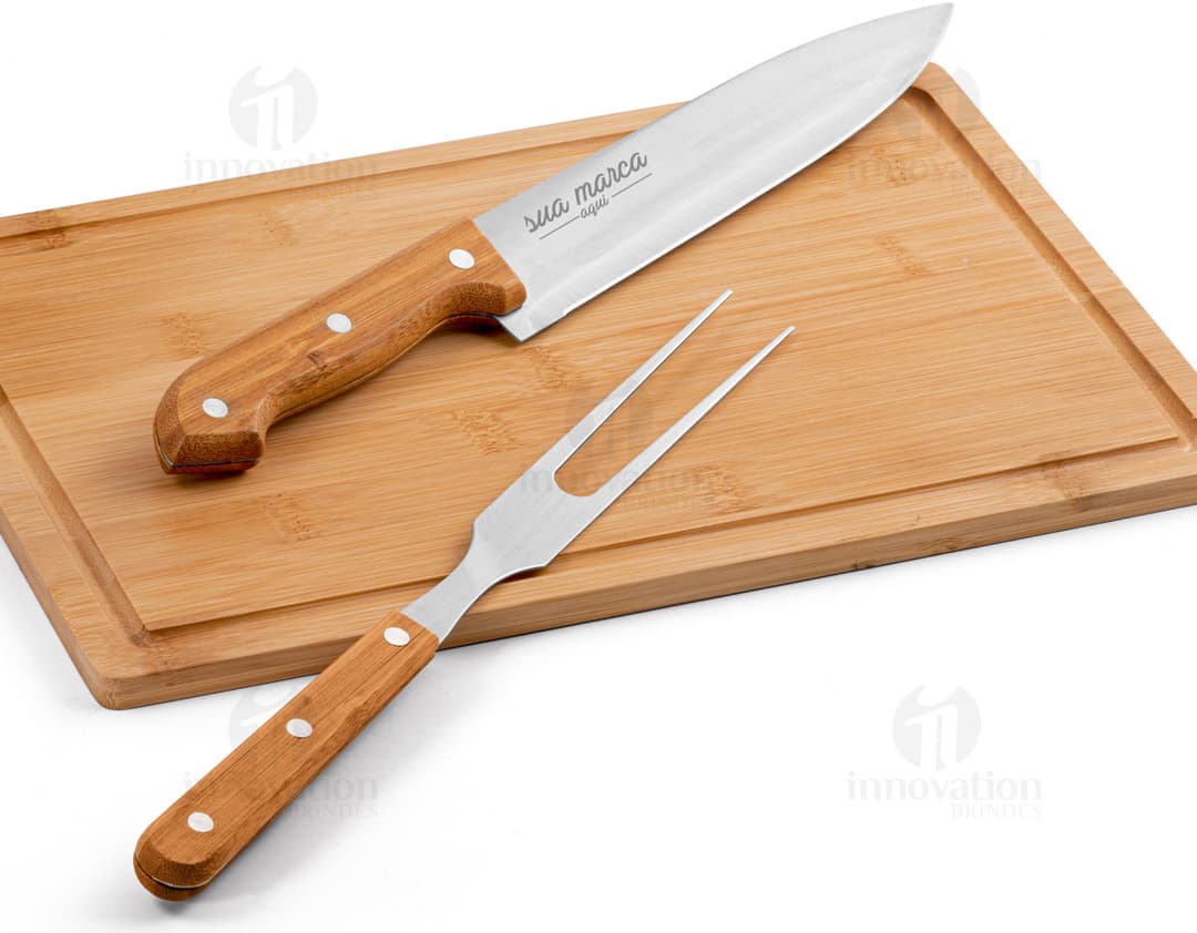 Stainless Steel BBQ Set for a Perfect Barbecue: high-quality knife, fork, and spatula for cutting, chopping, and flipping