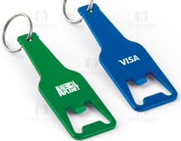 Chrome metal bottle opener keychain, a symbol of safety and practicality. Perfect for keeping your keys organized and always