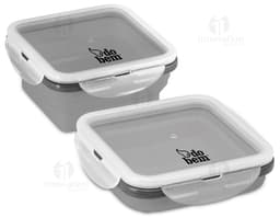 Marmita de silicone que é perfeita para levar refeições saudáveis para onde você for. Feita para durar, fácil de limpar e