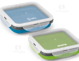 Marmita de silicone para refeições práticas e saudáveis. Ideal para levar sua comida para o trabalho, academia ou viagens.
