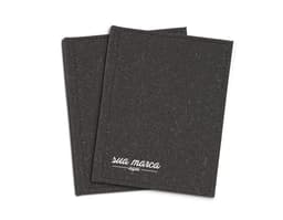 Bloco de anotações 10,5 x 8cm em couro legítimo para escrita e organização profissional. Ideal para reuniões de negócios