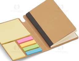 Brown leather notebook 5.7 x 3.7 inches to organize your documents and notes. Ideal for business meetings, office, or travel.