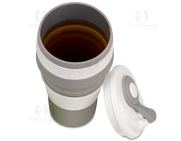Copo de silicone retrátil 500ml, ideal para te acompanhar em qualquer lugar. Leve, prático e sustentável, perfeito para quem