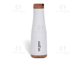 Garrafa squeeze metal 750ml para produtos de higiene e beleza. Design elegante e prático, ideal para armazenar líquidos como