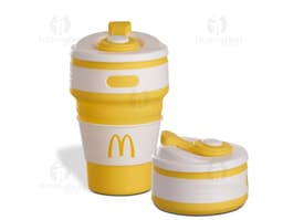 Copo de silicone retrátil 350 ml - Perfeito para suas bebidas favoritas! Feito em silicone resistente e durável, este copo é