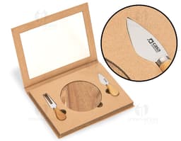 Kit queijo de luxo em embalagem de metal vintage. Perfeito para presentear ou para adicionar um toque de elegância à sua
