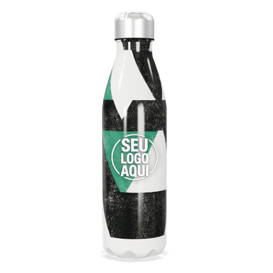 Garrafa Inox Estampada Verde E Preto personalizado