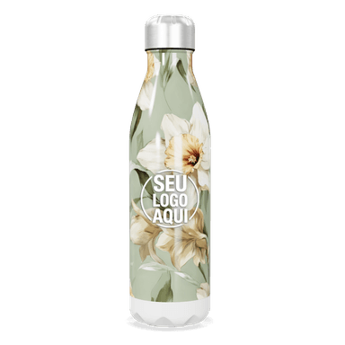Garrafa Inox Floral Verde 750ml personalizado