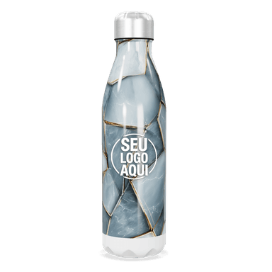 Garrafa Inox Azul Marmorizada 750ml personalizado
