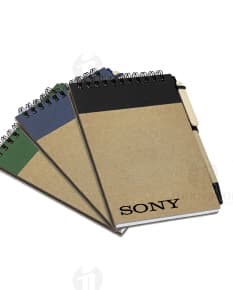 Bloco de anotações ecológico feito de papel reciclado, perfeito para o seu negócio ou estudos. Com design retro em couro, ideal para escrever suas ideias e manter tudo organizado. Adquira o seu agora!