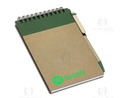 Block de notas ecológico hecho de papel reciclado, perfecto para tu negocio o estudios. Con diseño retro en cuero, ideal para