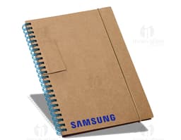 Bloco de anotações de papel reciclado para escrita e desenhos. Embalagem em caixa de papelão corrugado. Ideal para armazenar