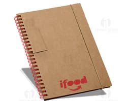Bloco de Anotações Ecologicamente Correto - Feito de papelão reciclado, esse bloco de notas é ideal para escrita ecológica.