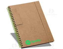 Bloco de anotações ecológico feito de papel reciclado, perfeito para organizar suas ideias e compromissos. Ideal para uso no