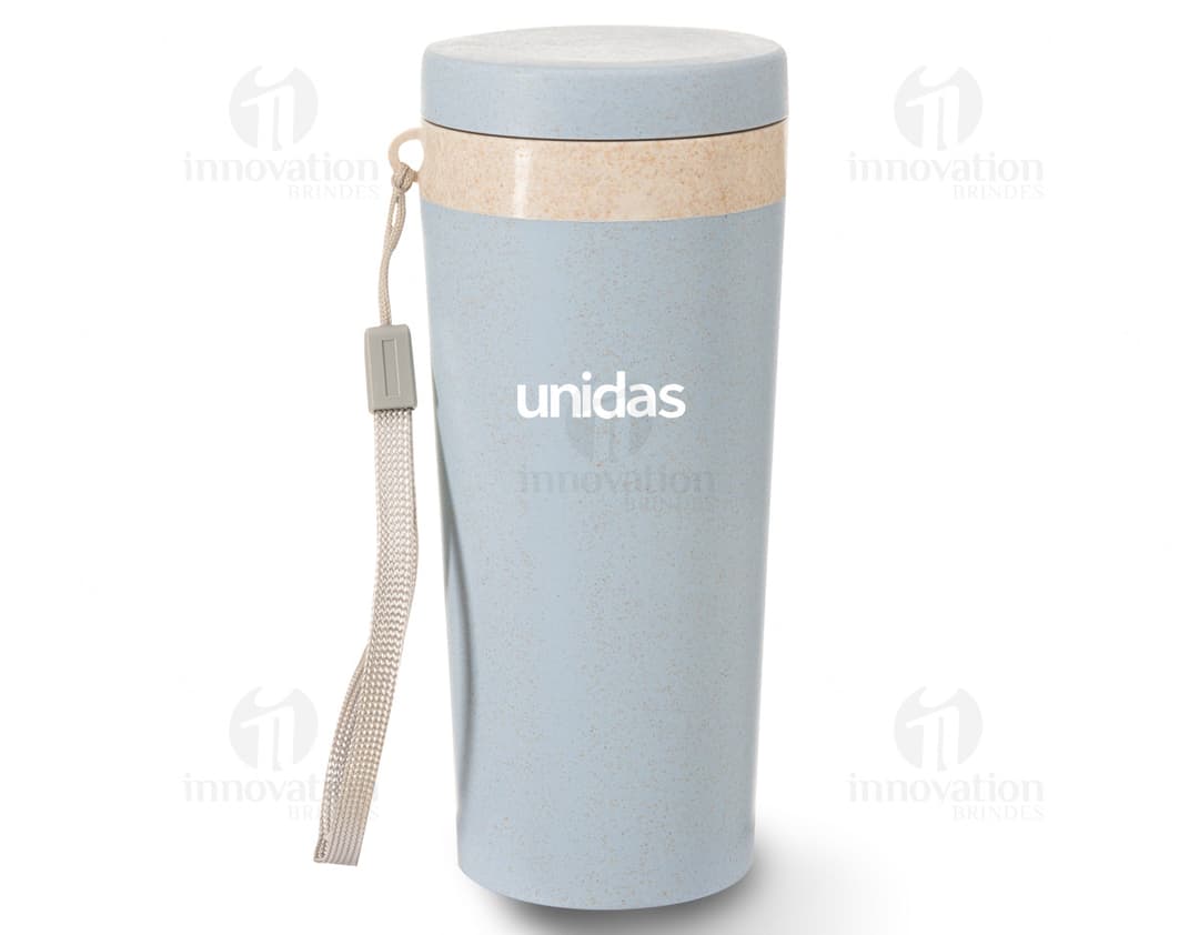 Vaso Térmico de Fibra de Bambú 350ml - Ideal para mantener tus bebidas calientes o frías por más tiempo. Hecho de material