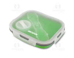 Marmita de silicone moderna e colorida, perfeita para levar suas refeições para onde quiser. Feita em material resistente e