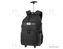 Mochila executiva com rodinhas de viagem em couro legítimo, perfeita para negócios e lazer. Ideal para viagens de negócios ou