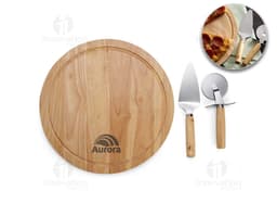 Kit Pizza de Madeira Tradicional para Família - Conjunto de Utensílios de Cozinha Retro em Barril de Madeira. Ideal para
