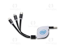 3 in 1 Retractable USB Cable - Easily connect to different devices with this practical and versatile cable. Compatible with