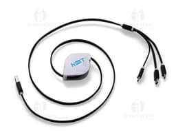 3 in 1 Retractable USB Cable - Easily connect to different devices with this practical and versatile cable. Compatible with