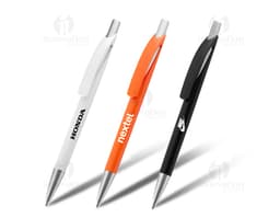 Caneta plástica esferográfica retrátil - Ideal para uso escolar e no escritório. Escreva com praticidade e estilo. Disponível