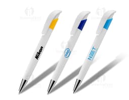 Caneta plástica esferográfica retrátil - Ferramenta essencial para escrita e desenho em escritórios, escolas e negócios.