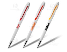 Caneta plástica esferográfica retrátil: escreva com praticidade e estilo. Ideal para escritório, escola ou em casa. Material