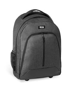 Mochila para notebook em couro preto - ideal para viagens de negócios e uso pessoal. Com design moderno, bolsos para