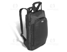 Mochila de cuero marrón con división para portátil de 15 pulgadas, asa de mano, cremallera, moderna y elegante.