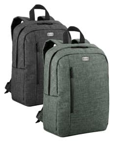 Mochila para notebook em couro preto com elegância e segurança para viagens de negócios. Design moderno e vintage, perfeita para armazenar equipamentos com estilo. Compre já!