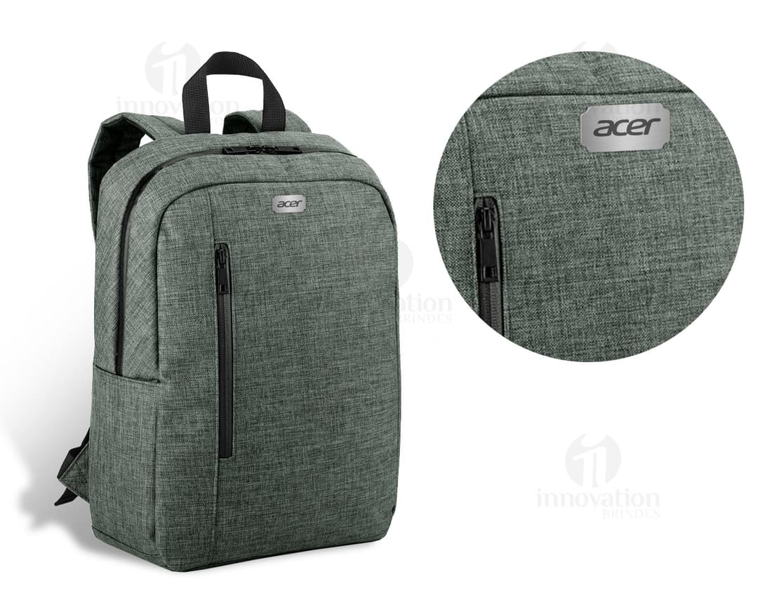 Laptop backpack in black leather with elegance and security for business trips. Modern and vintage design, perfect for