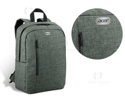 Laptop backpack in black leather with elegance and security for business trips. Modern and vintage design, perfect for