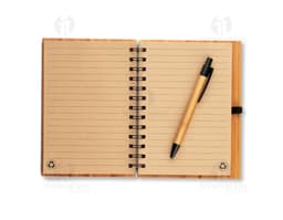 Bloco de anotações vintage em madeira para estudo e escrita, perfeito para escritórios e escolas. Guarde suas ideias e