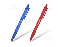 Caneta plástica translúcida em cores vibrantes para escrita e desenho. Ideal para uso no escritório, escola e negócios. Leve