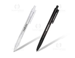 Caneta plástica translúcida para escrita e desenho. Perfeita para uso em escritórios, escolas e trabalhos artísticos.