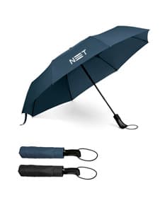 Guarda-chuva dobrável preto, perfeito para te proteger da chuva. Ultra resistente e compacto, é ideal para uso pessoal ou corporativo. Não fique mais encharcado, adquira já o seu! #GuardaChuva #Proteção #Chuva #Brindes #Resistente