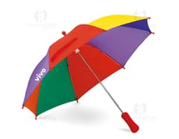 Paraguas infantil colorido para protección en días lluviosos. Accesorio divertido y seguro, ideal para niños. Diseño alegre y