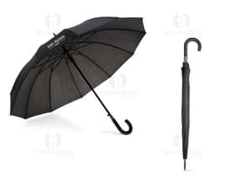 Guarda-chuva de 12 varetas em nylon resistente, perfeito para te proteger da chuva ou do sol. Design moderno e colorido para
