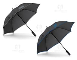 Guarda-chuva preto de proteção contra a chuva - acessório seguro e indispensável para os dias chuvosos. Ideal para proteger